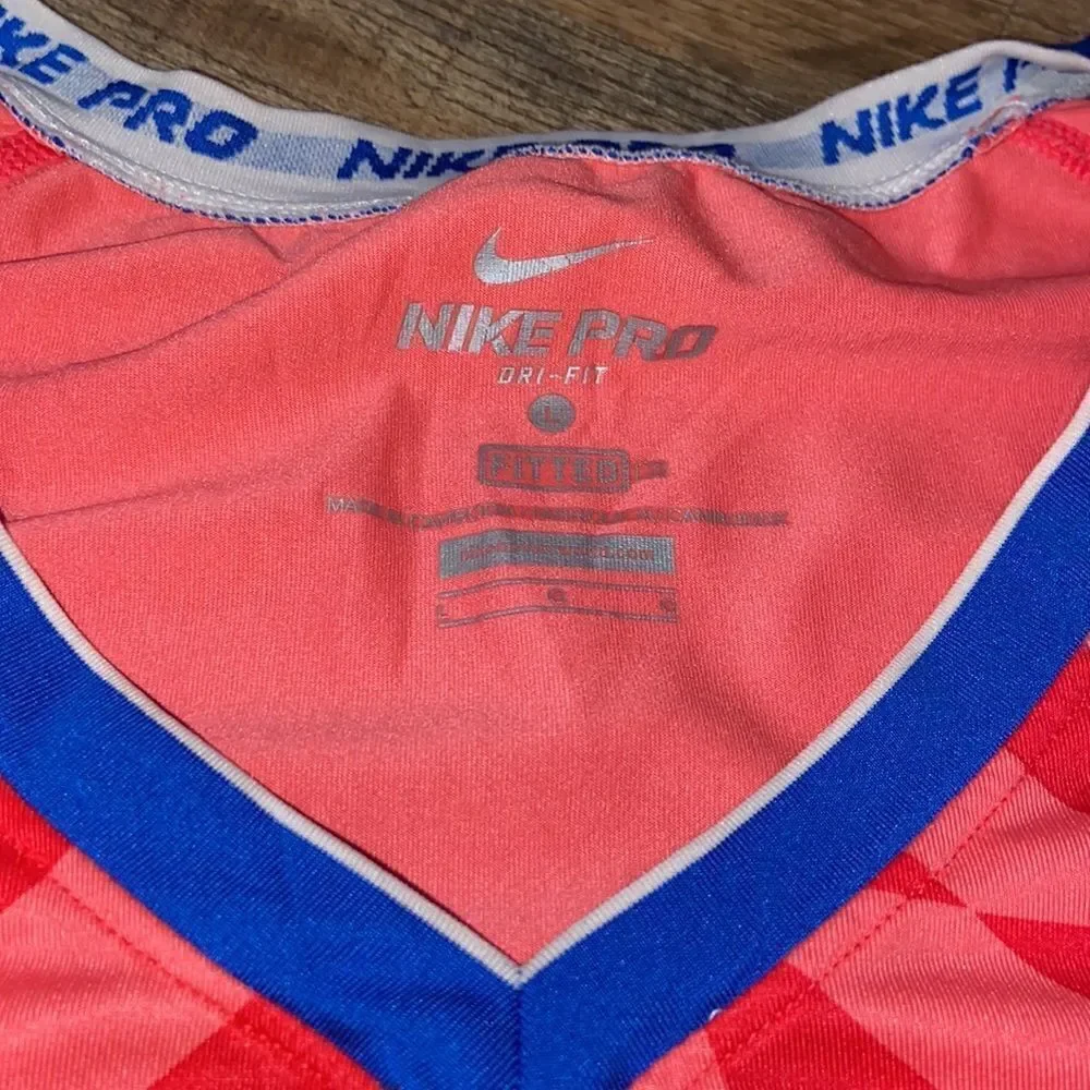 NIKE Dri Fit Woman's Soccer Pink Stripe Shirt